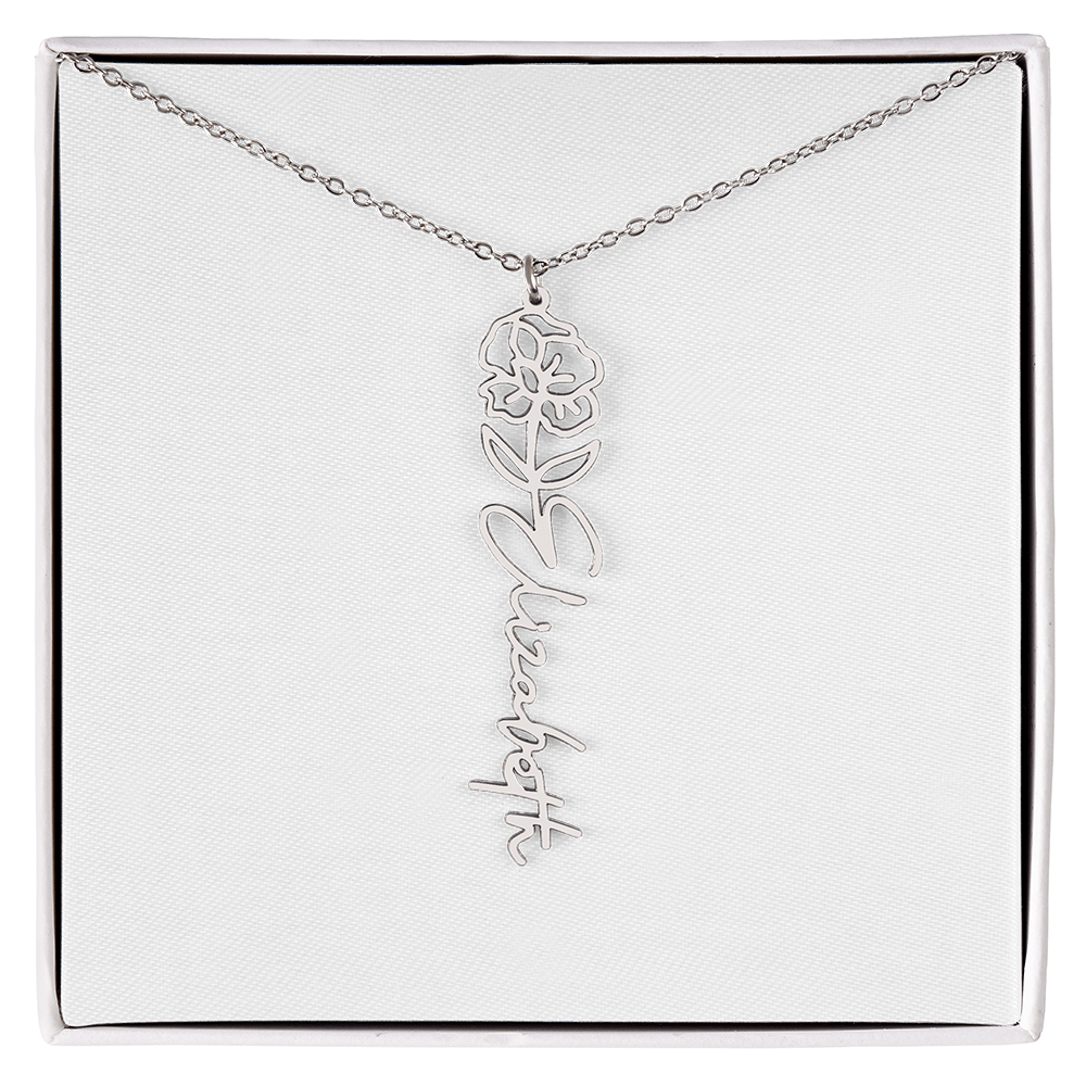 Flower Name Necklace
